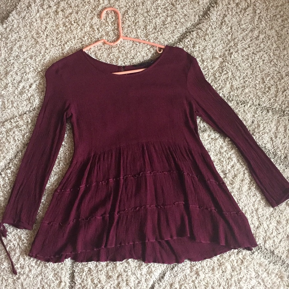 American Eagle outfitters deep red Blouse